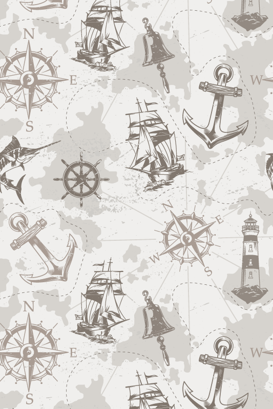 Verdenskort plakat i vintage stil - TenStickers