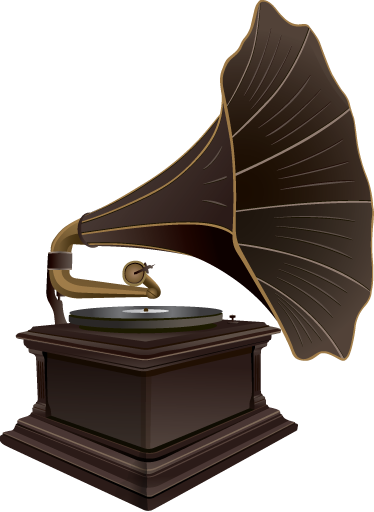 Musik plakat vintage grammofon dekoration - TenStickers
