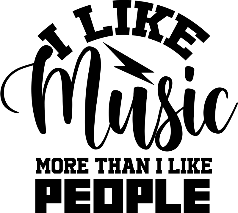 Musik plakat jeg kan lide musik mere end mennesker - TenStickers