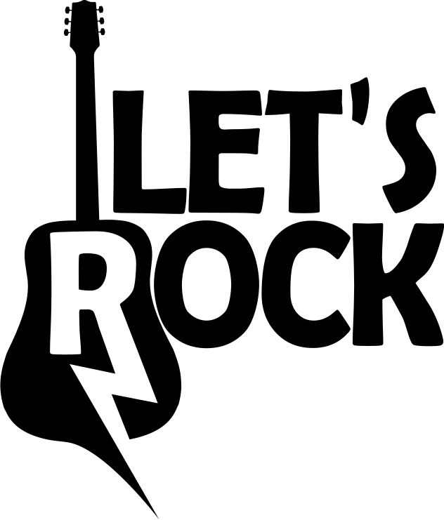 Musik plakat rockmusik guitar og tekst - TenStickers