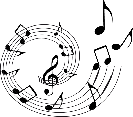 Musik plakat dekorativ spiral noder - TenStickers
