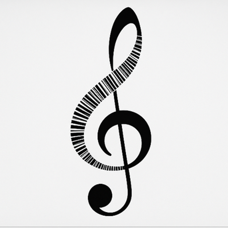 Musik plakat med musiknote - TenStickers