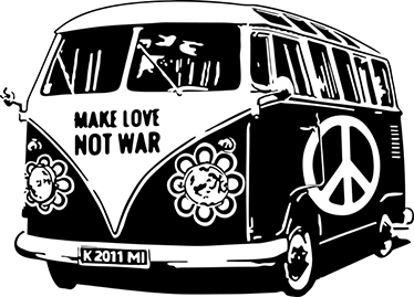 Retro plakater hippie van dekoration - TenStickers