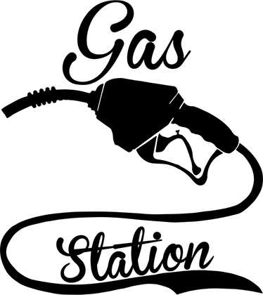 Retro plakater med dekoration fra benzinstation - TenStickers