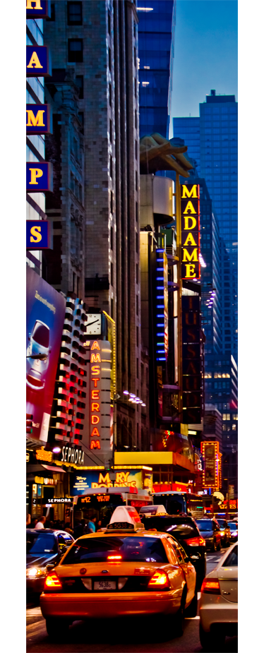 Landskab plakat vinilo dekorativ køleskab times square - TenStickers