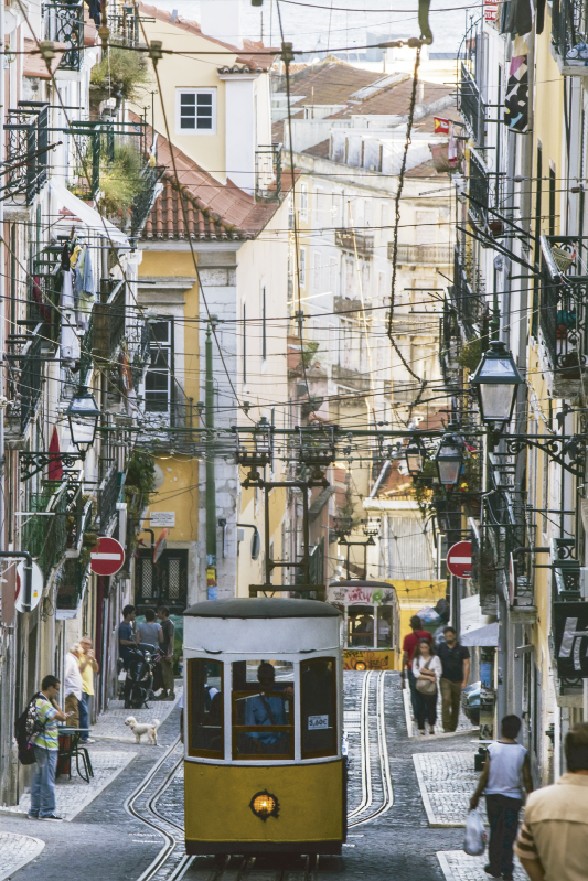 Landskab plakat tram i lissabon - TenStickers