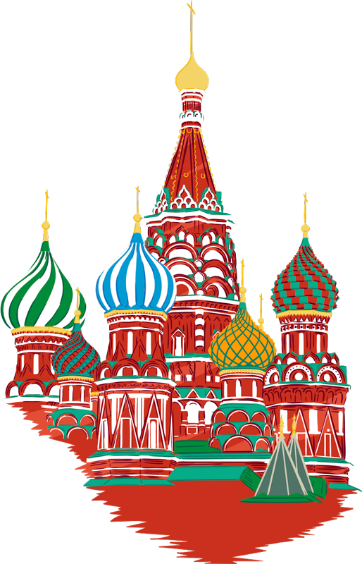 Landskab plakat russisk katedral - TenStickers