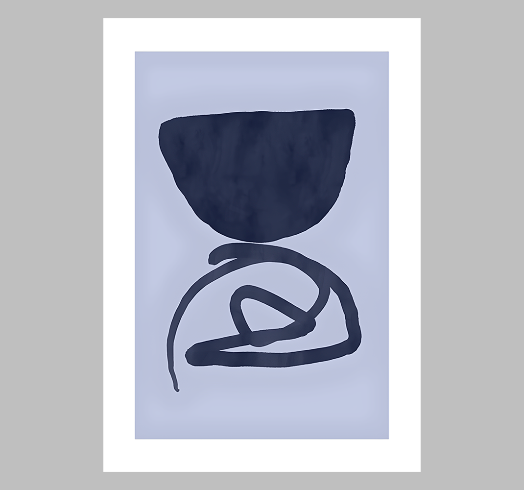 Abstrakt plakat med lilla ramme - TenStickers