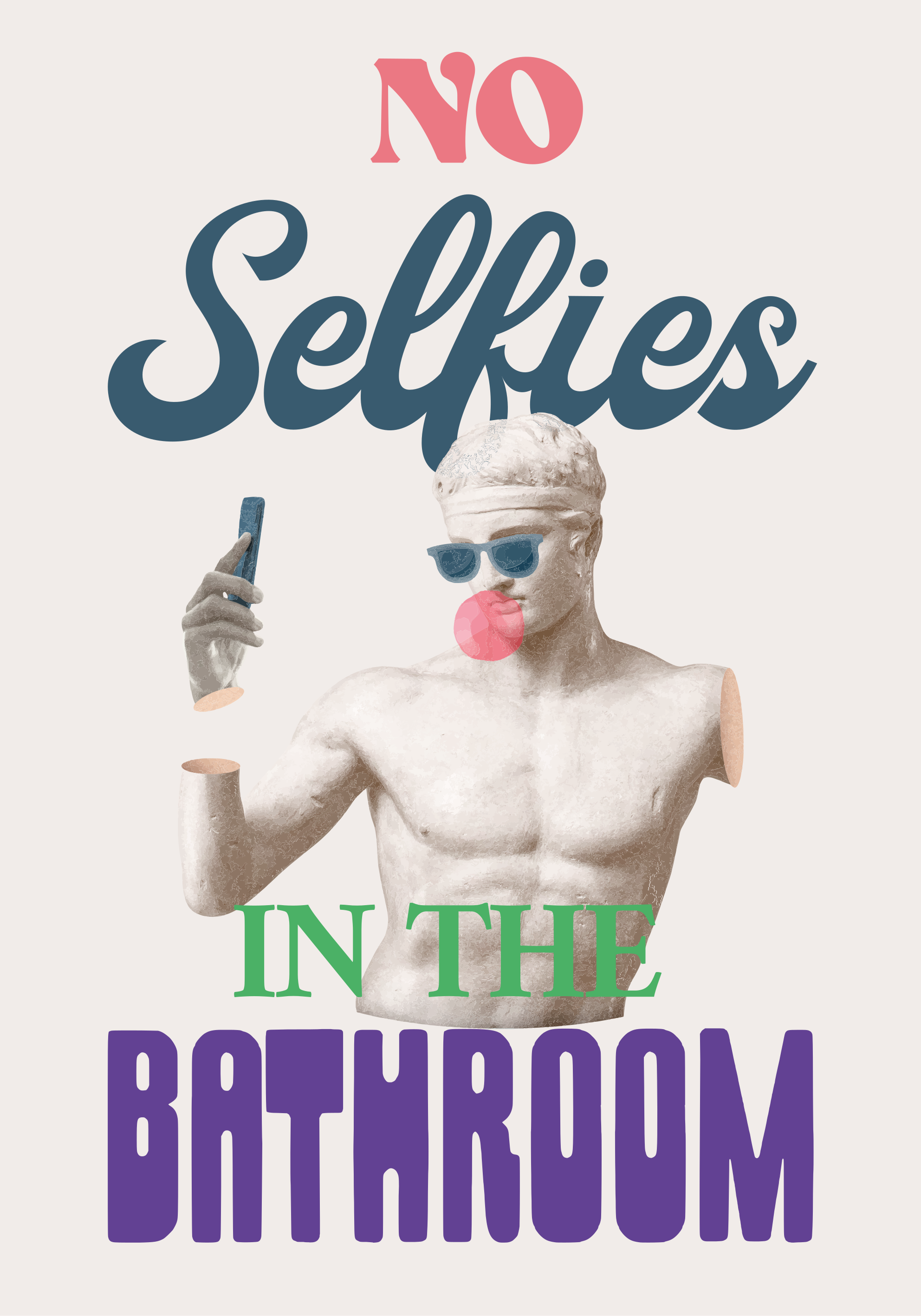 Citatplakat ingen selfies - TenStickers