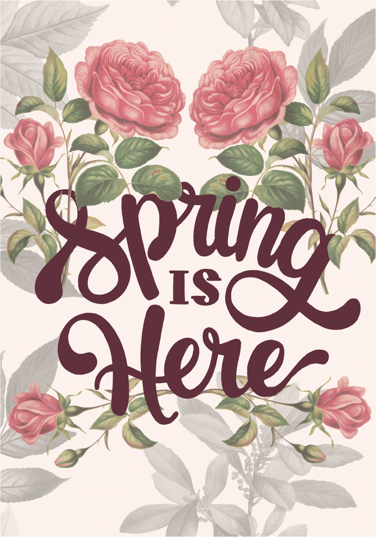Plakater med blomster foråret er her - TenStickers