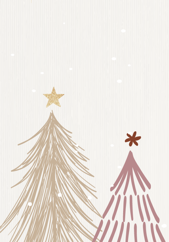 Juleplakat minimalistisk juletræ - TenStickers