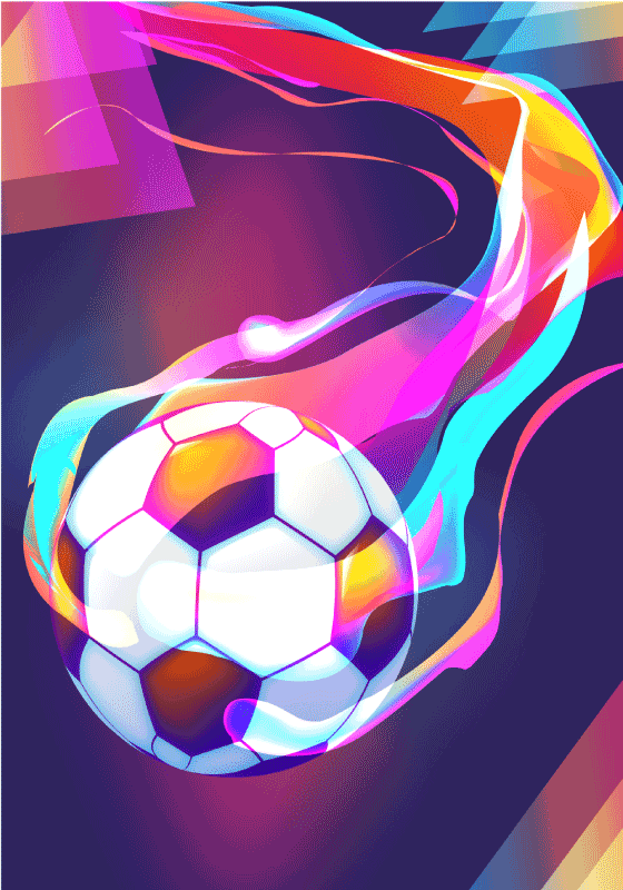 Plakat fodbold og voetbal - TenStickers