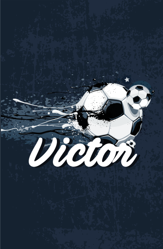 Plakat fodbold med originalt design og navn - TenStickers