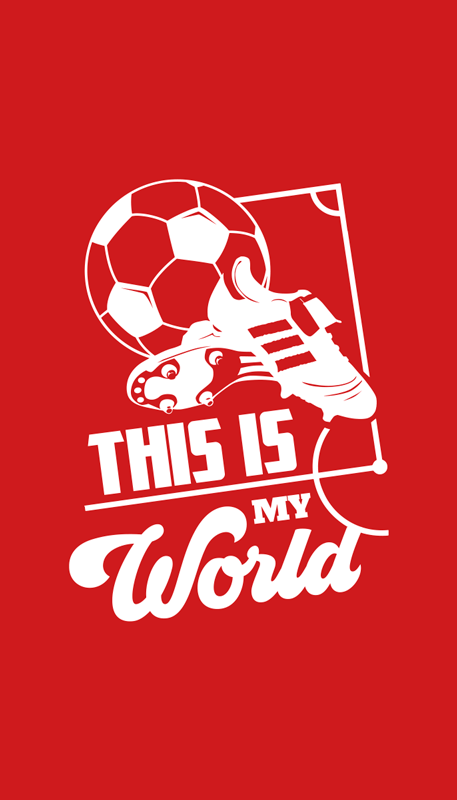 Plakat fodbold dette er min verden - TenStickers