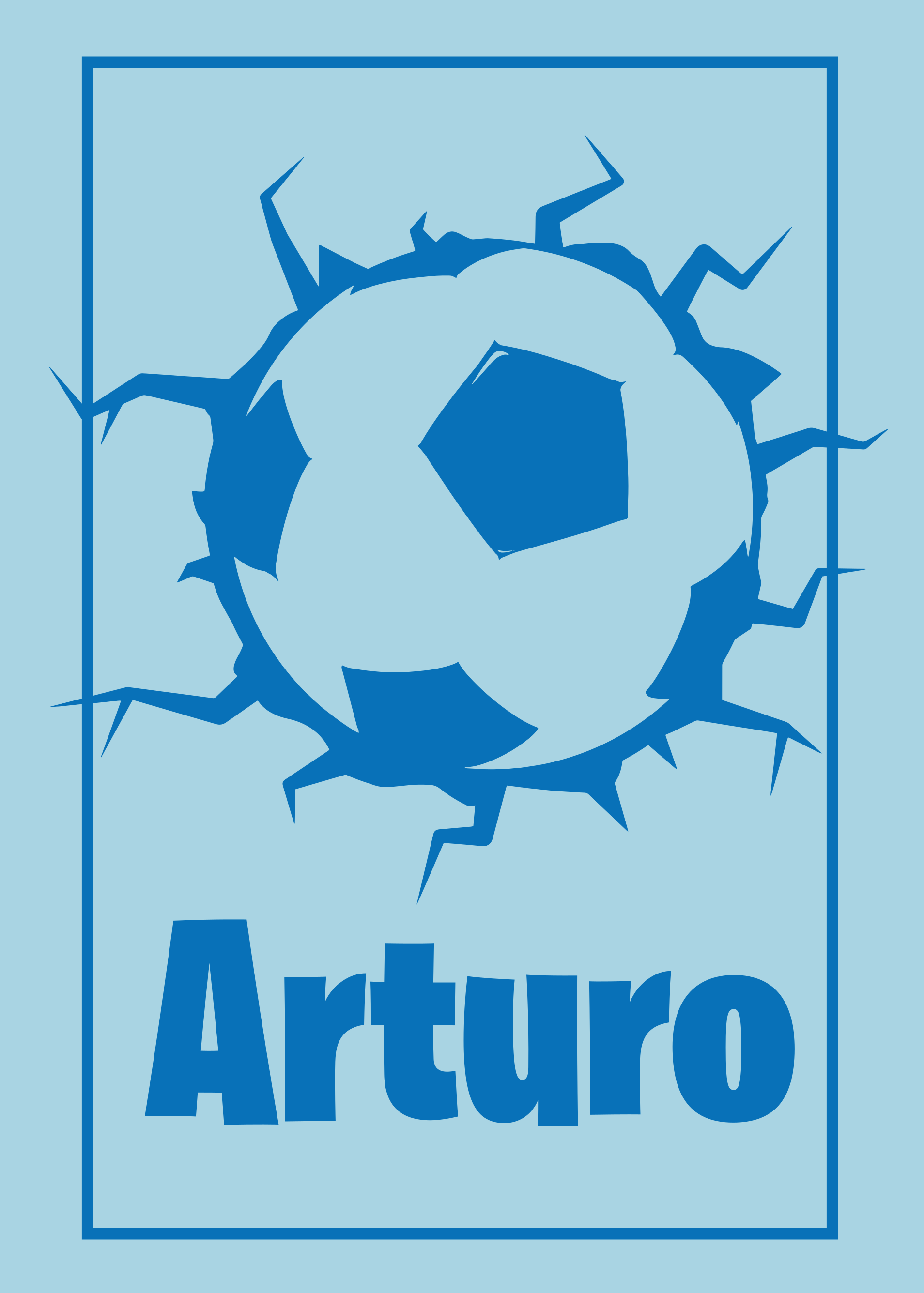 Plakat fodbold væg der knækker bolde - TenStickers