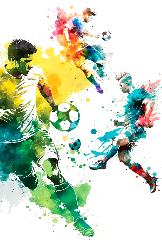 Plakat fodbold sport i aktion - TenStickers