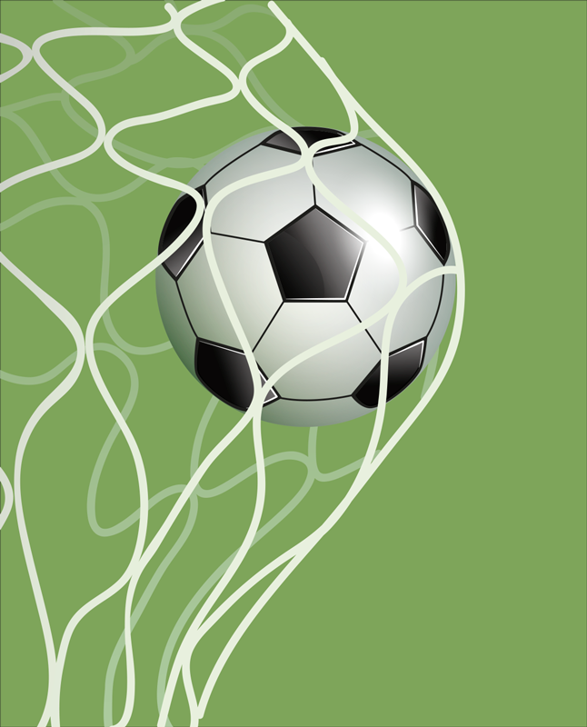 Plakat fodbold bold i mål - TenStickers