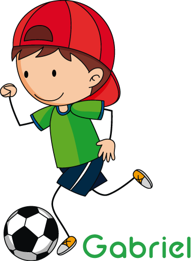 Plakat fodbold personliggør barnet med bold - TenStickers