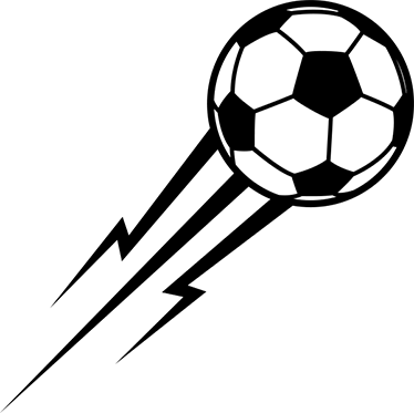 Plakat fodbold dekorativ bold som lynet - TenStickers