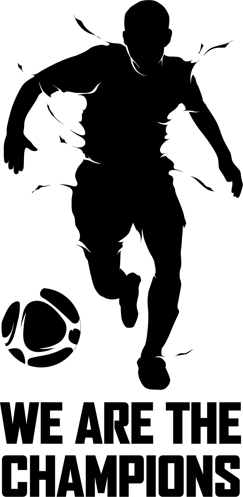 Plakat fodbold vi er mestrene - TenStickers