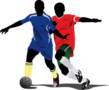 Plakat fodbold ungdomsspillere i kamp - TenStickers