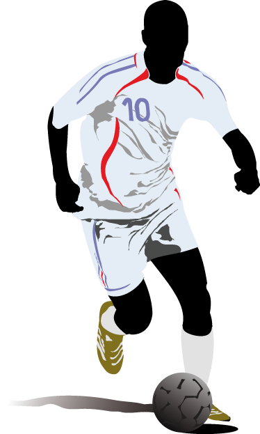 Plakat fodbold dekoration fodboldspiller i aktion - TenStickers