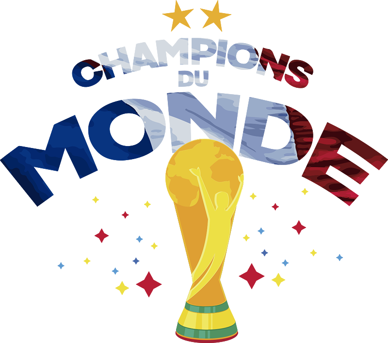 Plakat fodbold vinilo verdensmestre fr - TenStickers