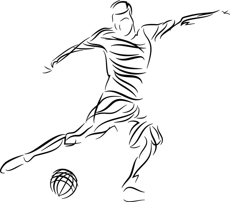 Plakat fodbold abstrakt fodboldspiller - TenStickers
