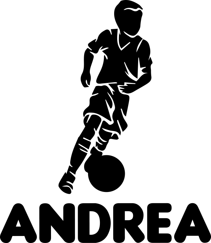 Plakat fodbold spiller dreng - TenStickers