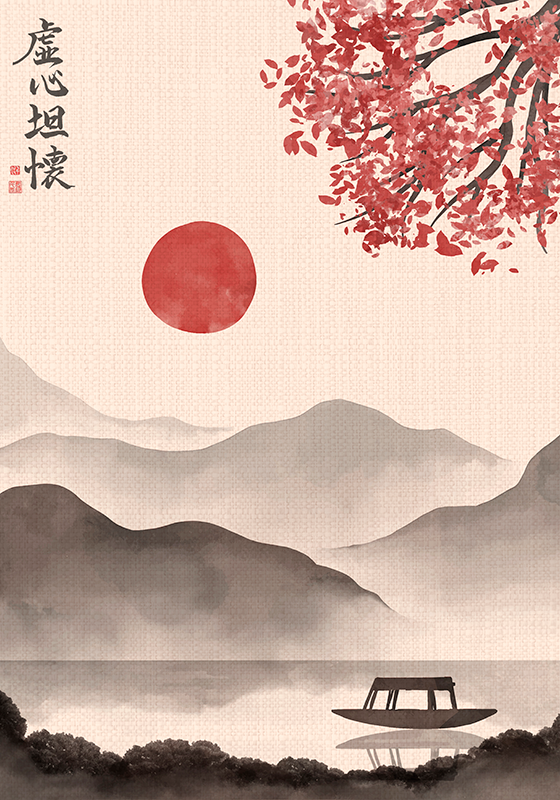 Zen plakat japansk nordisk stil - TenStickers
