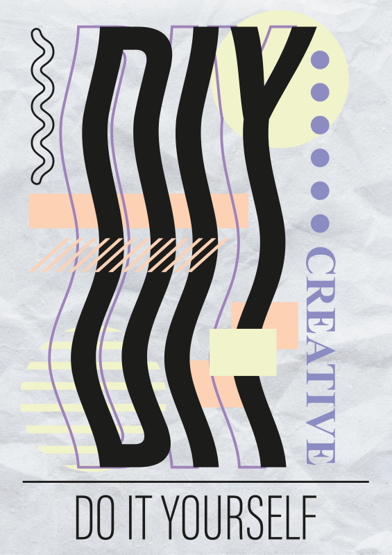 Geometrisk do it yourself plakat - TenStickers