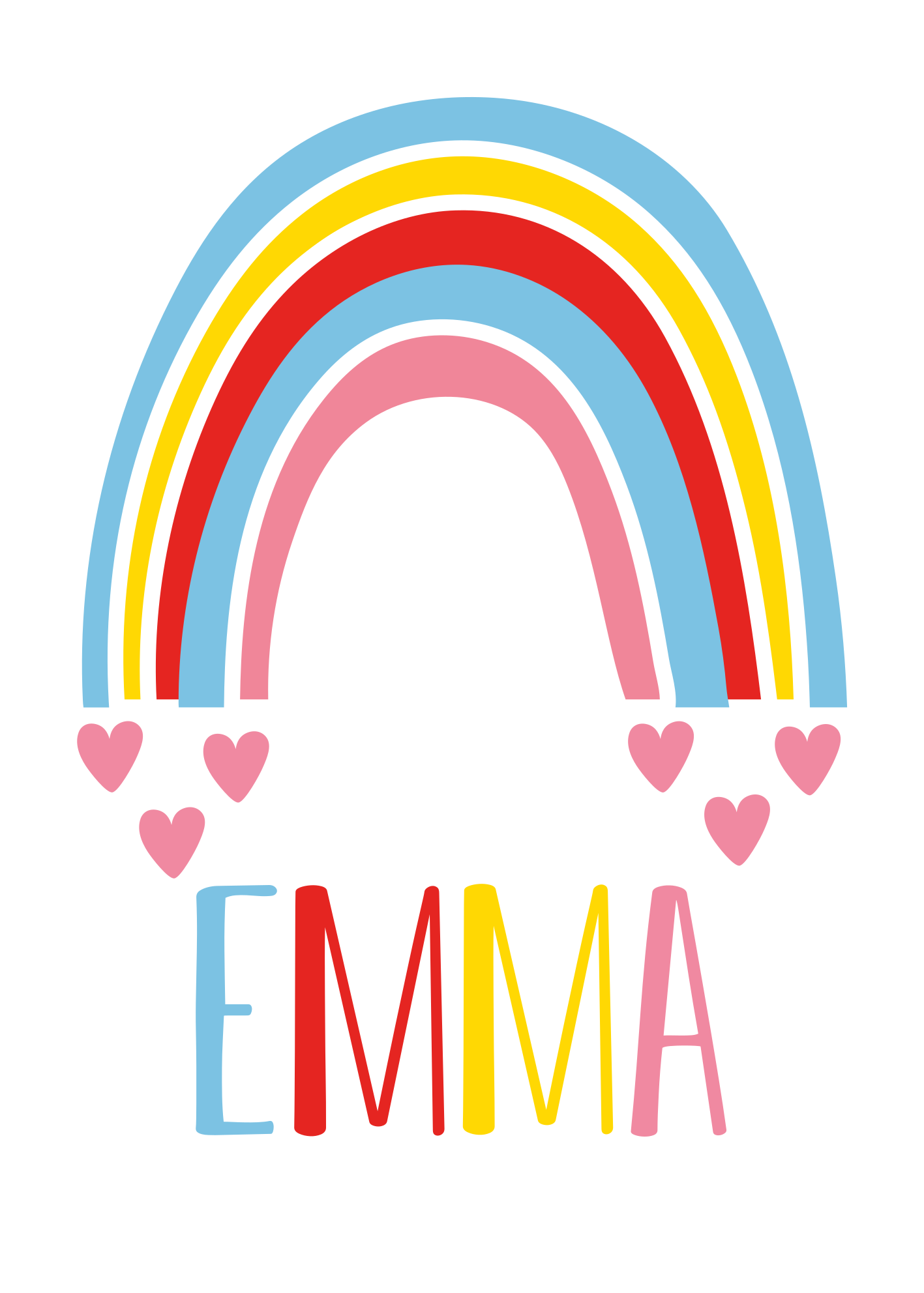 Personlig regnbue motiv plakat - TenStickers