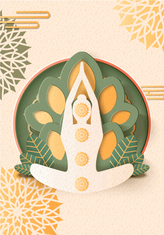 Namaste Yoga Zen plakat zen - TenStickers