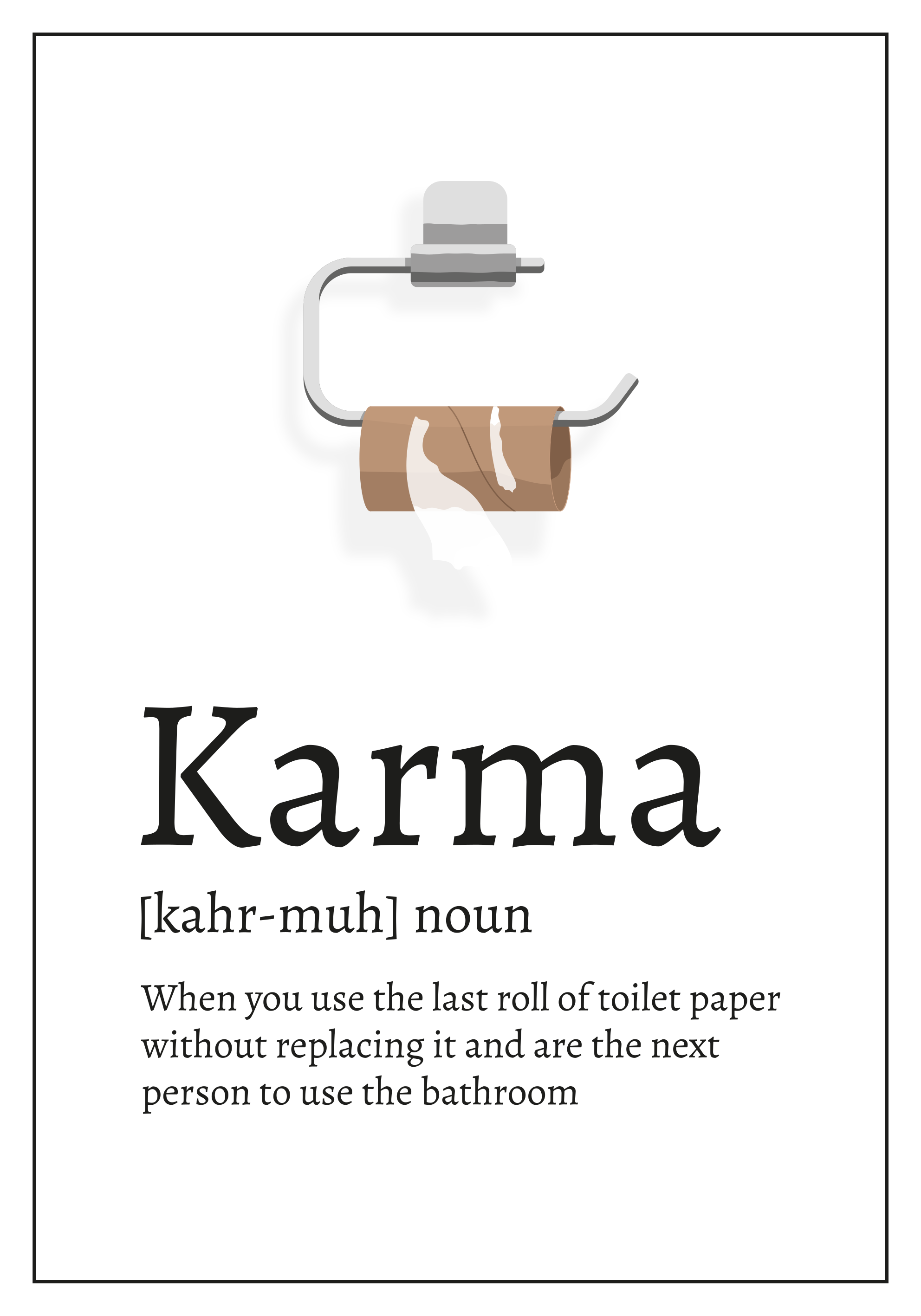 Karma definition badeværelse plakat - TenStickers