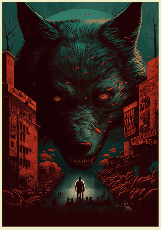 Wolf film plakat dyre plakat - TenStickers