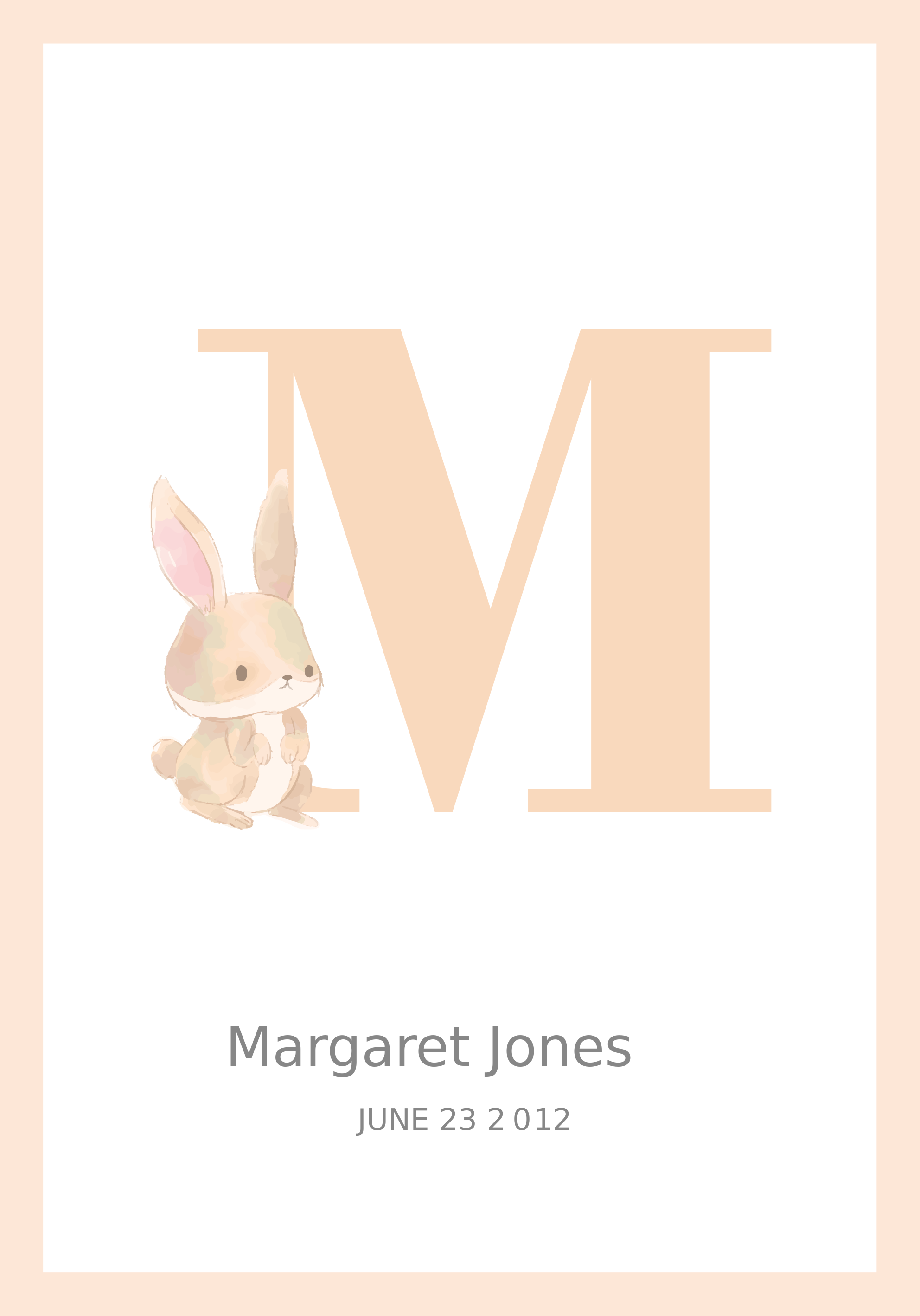 Tilpasset initial Plakat, som kan tilpasses - TenStickers