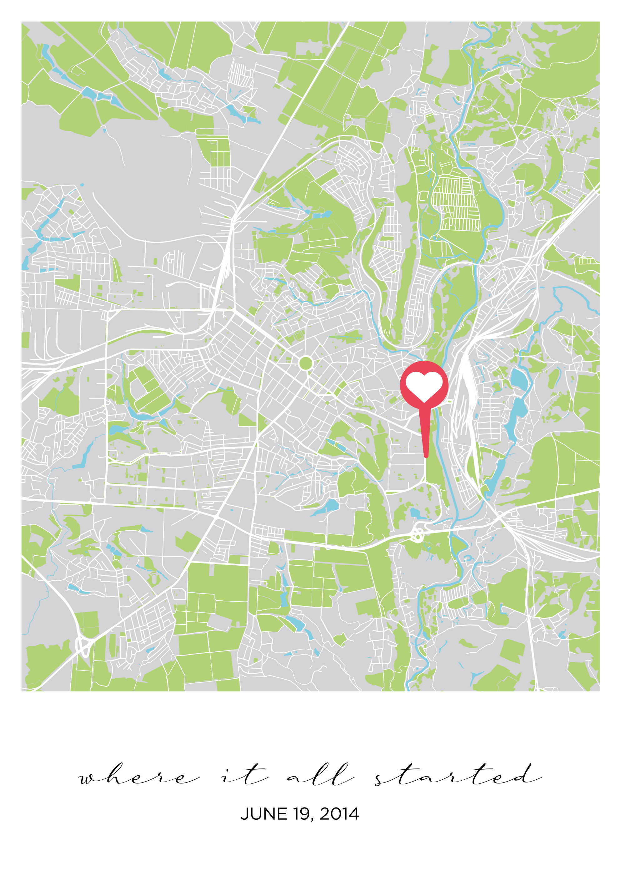 Hvor det hele startede Plakat, som kan tilpasses - TenStickers