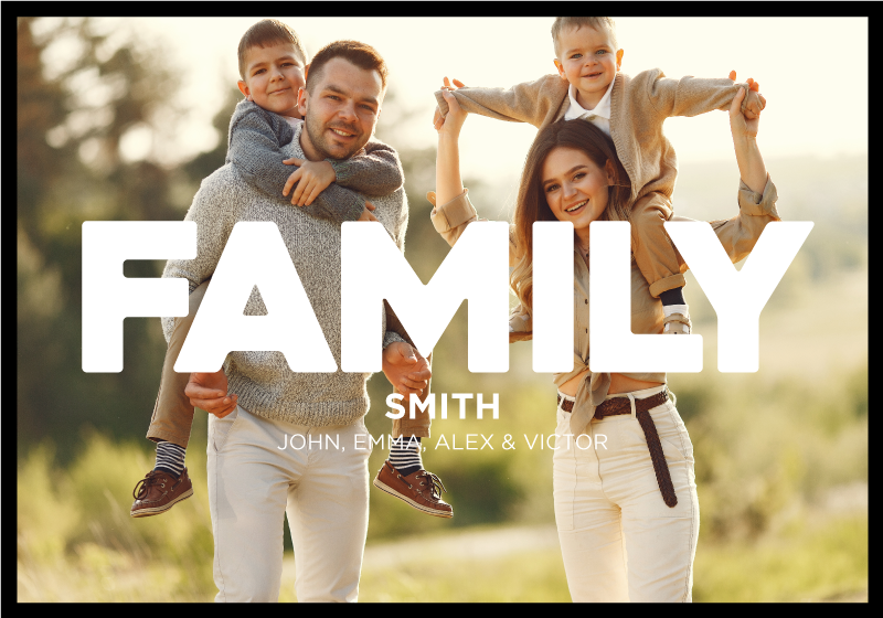 Familie foto Billeder til stue - TenStickers