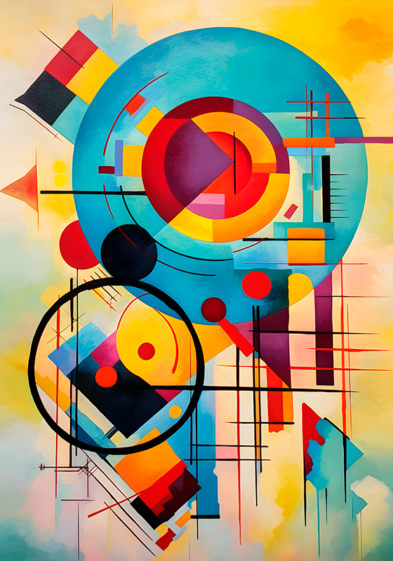 Abstrakt ekspressionisme kunstplakat - TenStickers