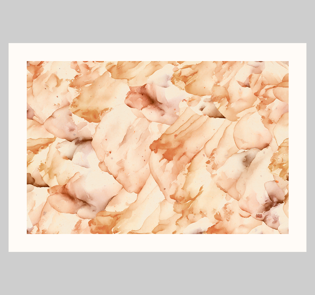 Akvarel med hvid ramme Abstrakt plakat - TenStickers