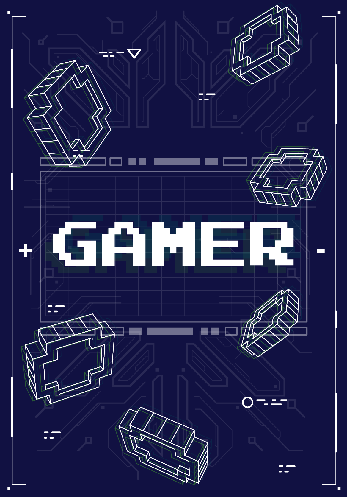 Retro-gamer videospil plakat - TenStickers