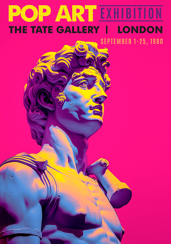 Pop kunst udstilling Plakater til stuen - TenStickers