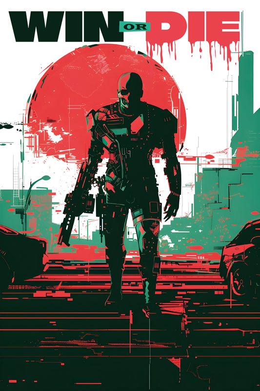 Cyber android videospil plakat - TenStickers