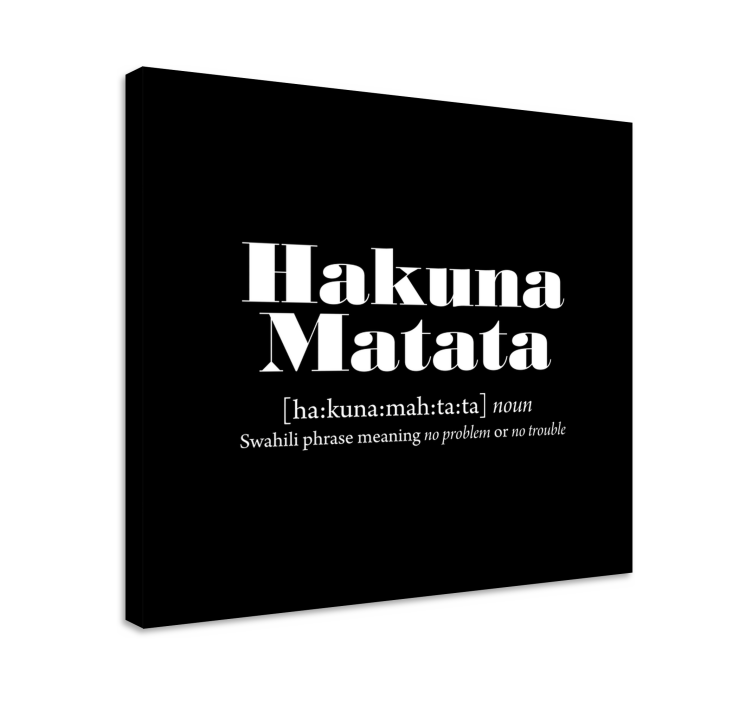 Hakuna matata betyder citat lærred væg kunst - TenStickers