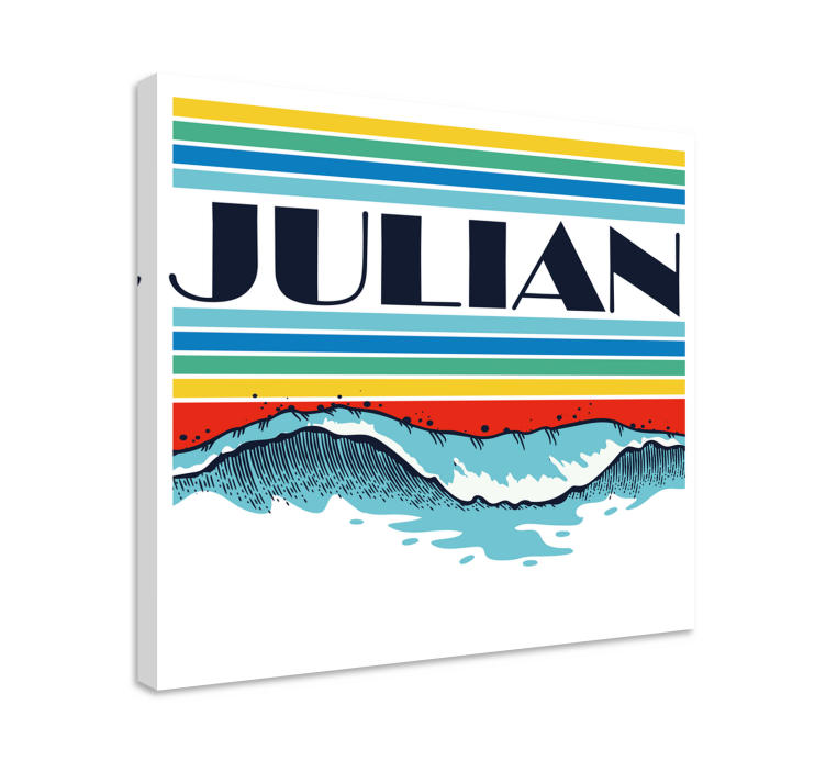 Retro bølger personlig lærred - TenStickers