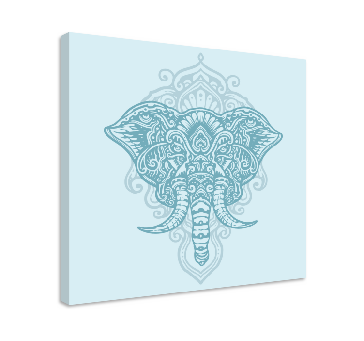 Elefant mandala lærred væg kunst - TenStickers