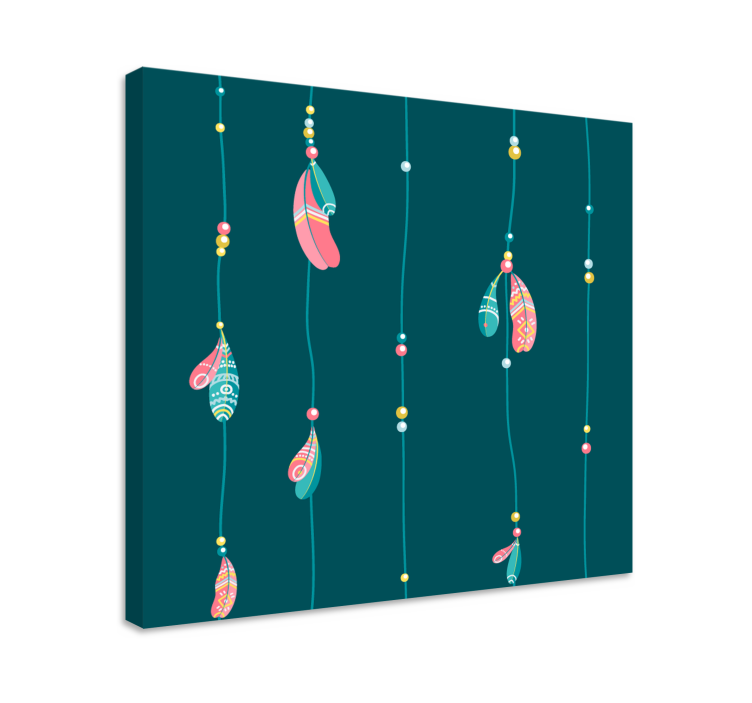 Fjer lærredsbillede dekorativt fjerdesign - TenStickers