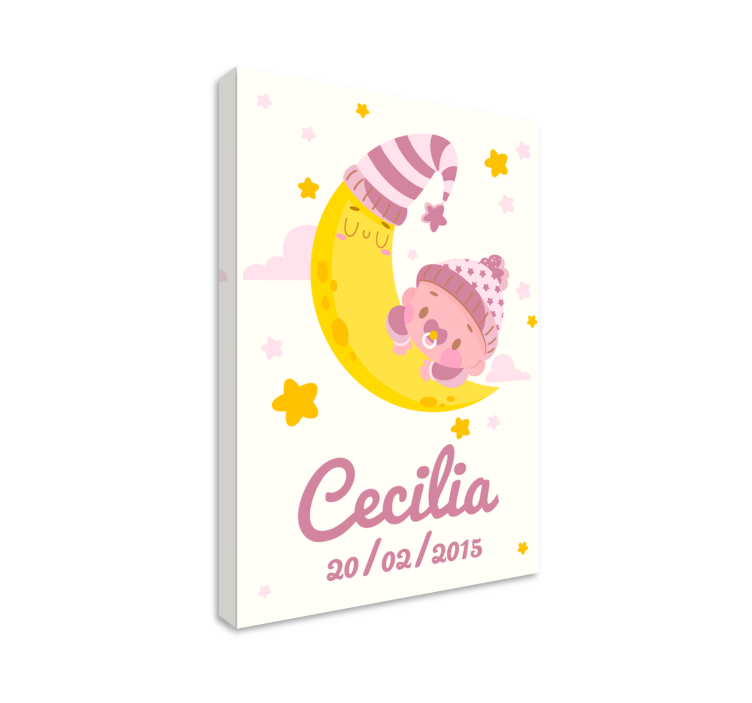 Baby lærredsbilleder månestråle kram - TenStickers