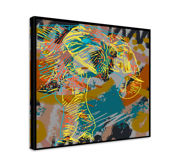 3d elefanter sprøjter vand elefant lærred - TenStickers