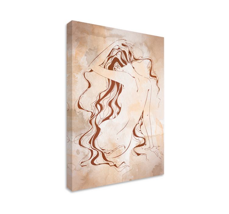 Moderne toiletpapir badeværelse lærred kunst - TenStickers